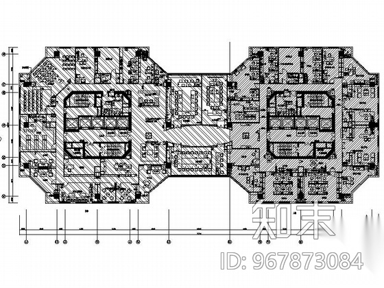 国际经济贸易仲裁委员某分会办公空间室内装修图施工图下载【ID:967873084】