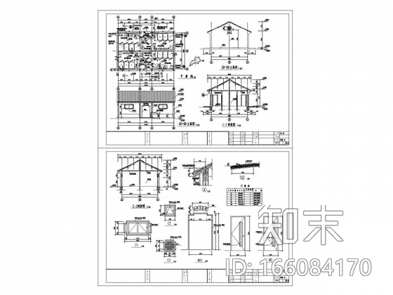 某仿古风公共卫生间厕所建筑cad施工图下载【ID:166084170】