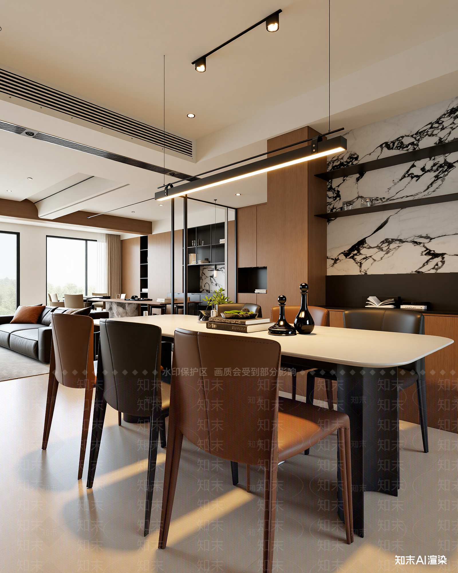 现代客餐厅3D模型下载【ID:1222016136】