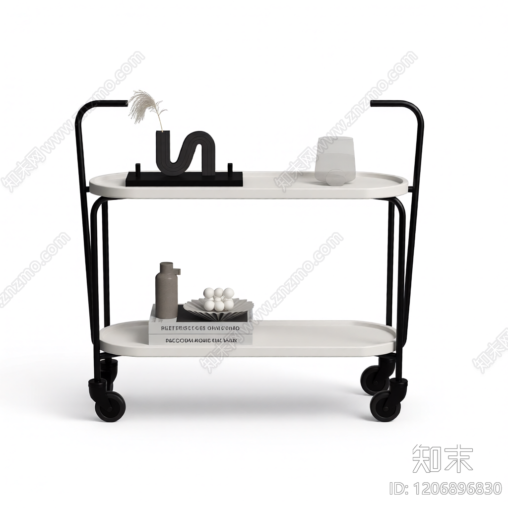 带轮置物推车3D模型下载【ID:1206896830】