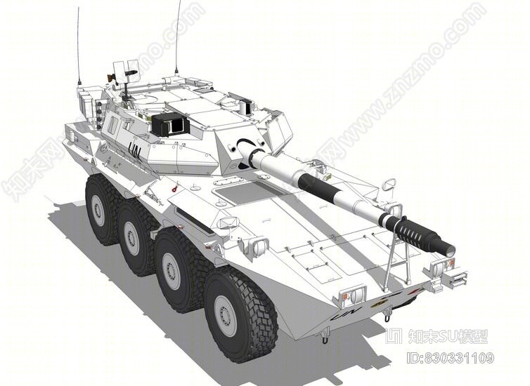 装甲车坦克SU模型下载【ID:830331109】