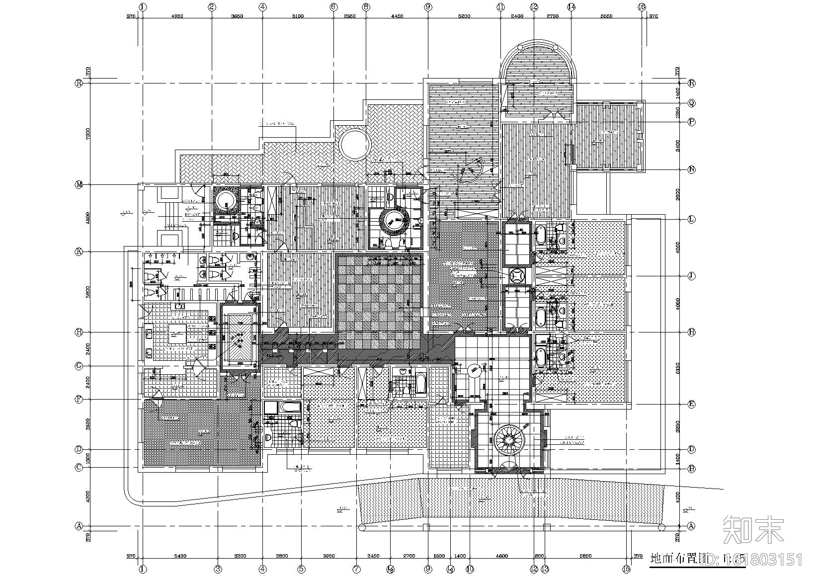 某酒店室内装饰设计项目施工图cad施工图下载【ID:161803151】