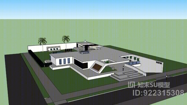 极简主义住宅SU模型下载【ID:922315308】