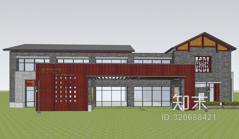 中式剧场SU模型下载【ID:320688421】