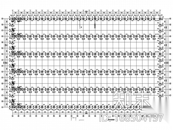 24米跨排架钢结构厂房结构施工图（5吨行车）cad施工图下载【ID:168504137】