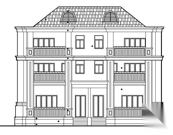 双拼别墅建筑施工图cad施工图下载【ID:149924121】