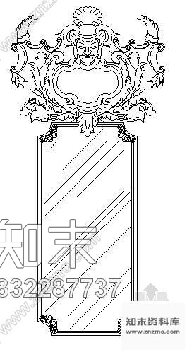 图块/节点欧式镜子施工图下载【ID:832287737】