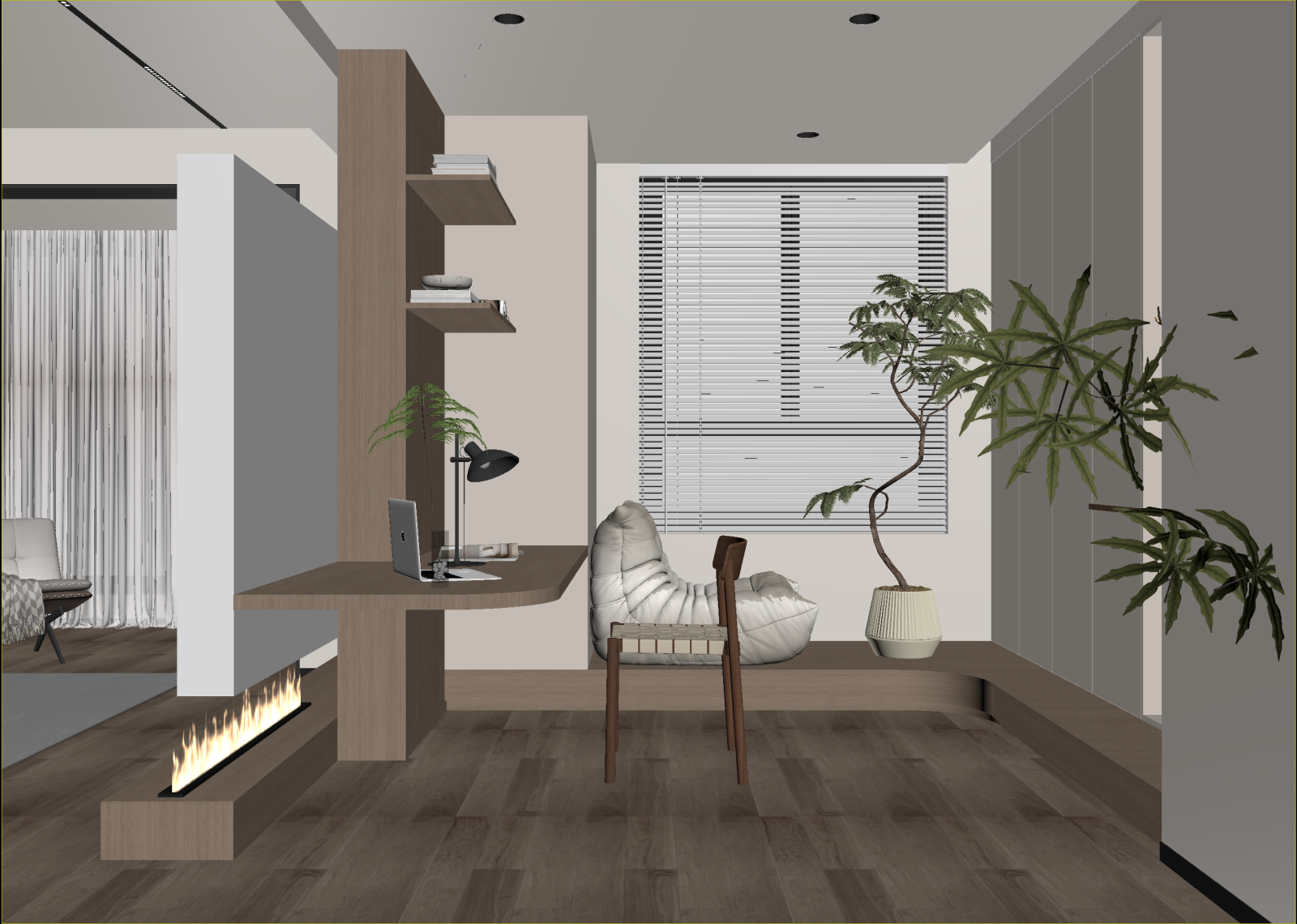 现代书房3D模型下载【ID:1214570563】
