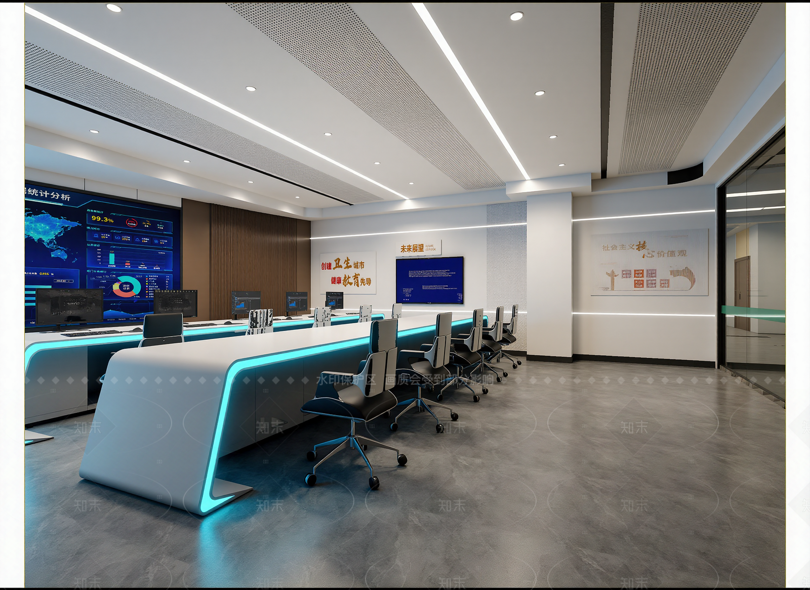 现代指挥中心3D模型下载【ID:1214959662】