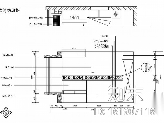 现代风情两居装修图（含实景）cad施工图下载【ID:161907116】