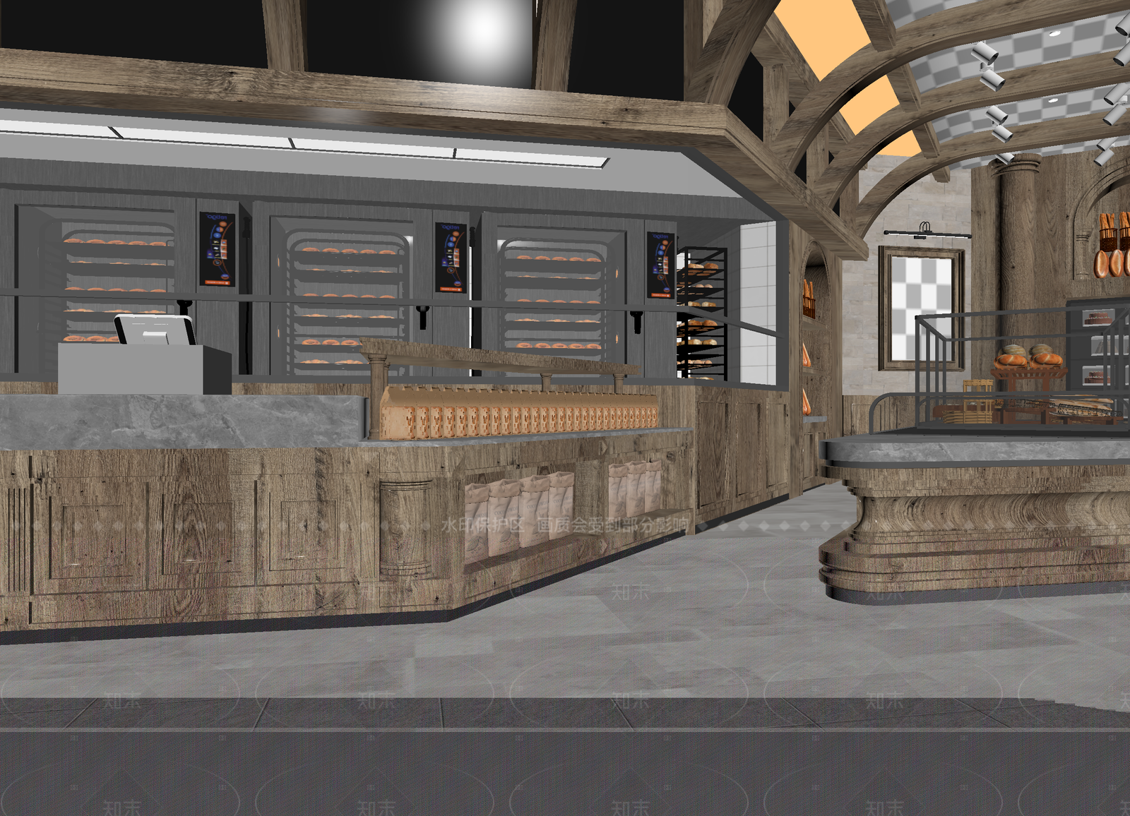 现代面包店3D模型下载【ID:1214988861】