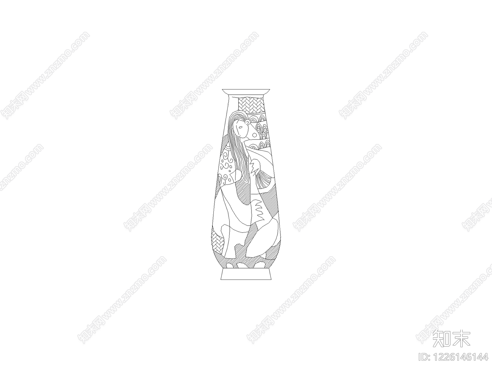 摆件cad施工图下载【ID:1226146144】