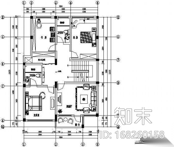 一套中式风格两层别墅施工图施工图下载【ID:168260158】