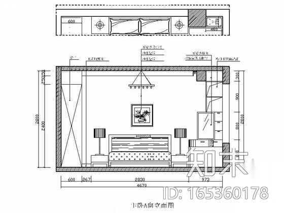 [毕业设计]现代简约时尚三居室室内施工图（含效果模型）cad施工图下载【ID:165360178】