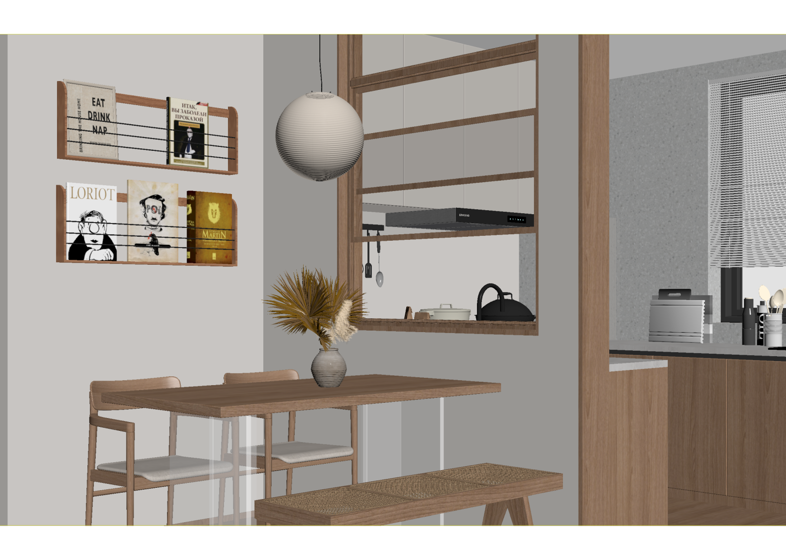 现代家居餐厅3D模型下载【ID:1214697930】