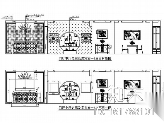 精品新中式茶楼室内设计装修施工图cad施工图下载【ID:161768101】