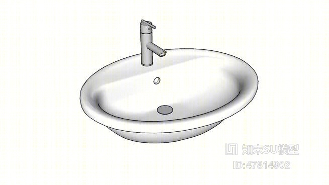 洗面盆SU模型下载【ID:717870588】