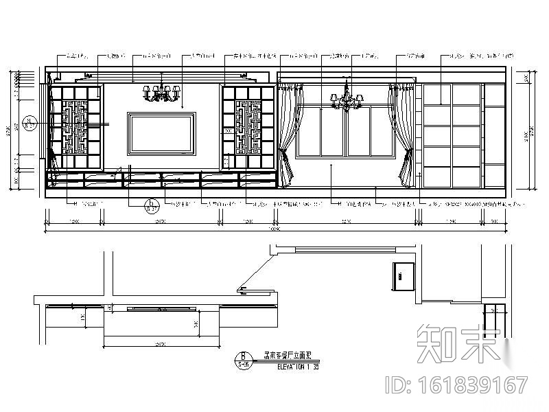 西海岸三室两厅家装设计施工图（含效果图）cad施工图下载【ID:161839167】