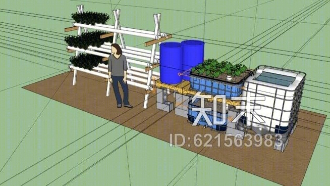 混合水培IBC-NFT系统SU模型下载【ID:621563983】