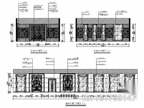 [重庆]豪华混搭时尚会所室内施工图cad施工图下载【ID:161795147】