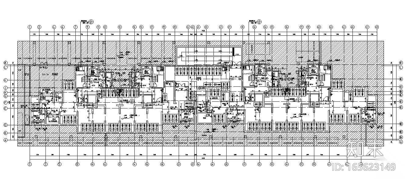 现代风格安置房住宅建筑施工图（9栋）cad施工图下载【ID:165623149】