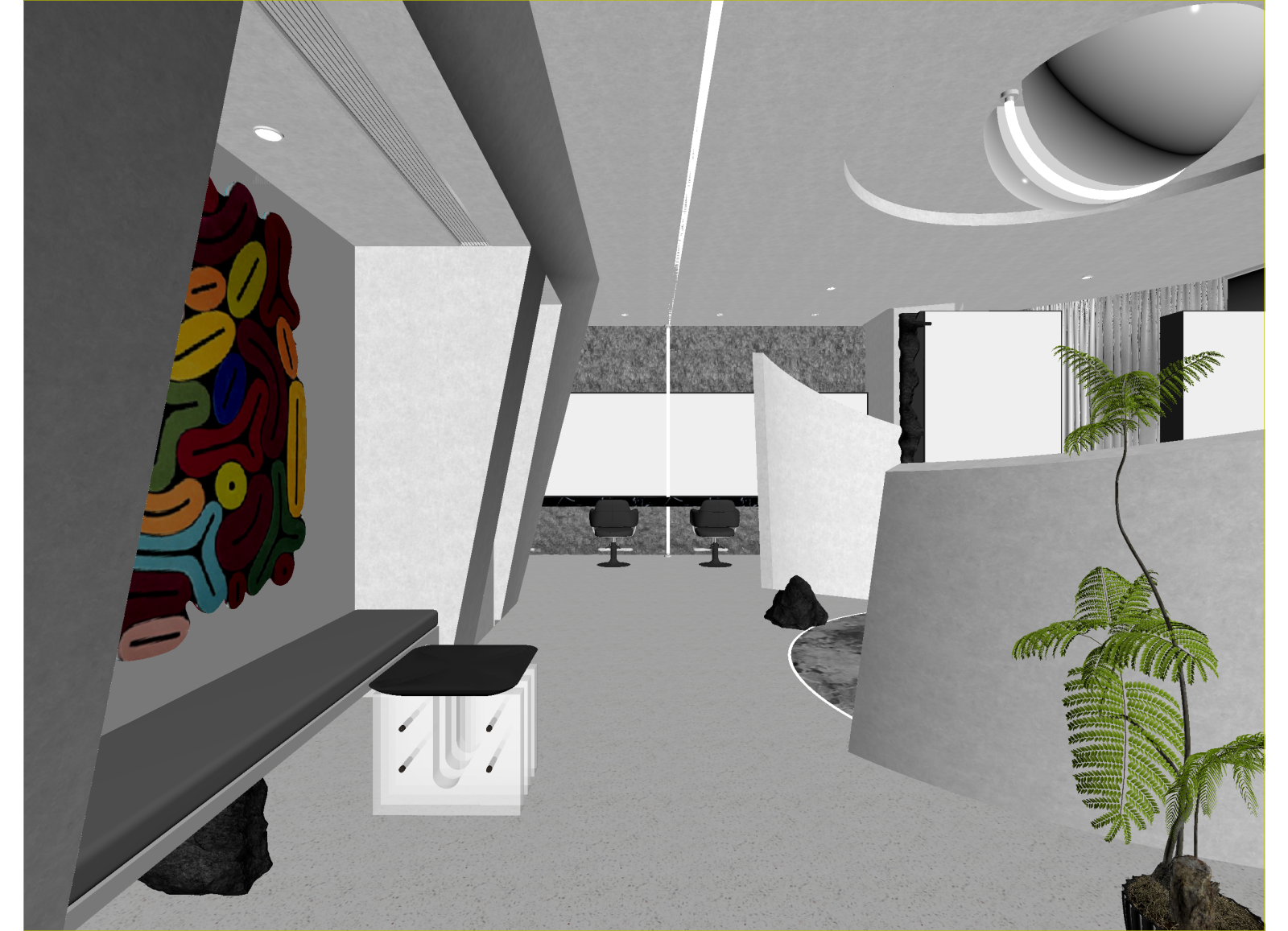 现代接待室3D模型下载【ID:1214391408】