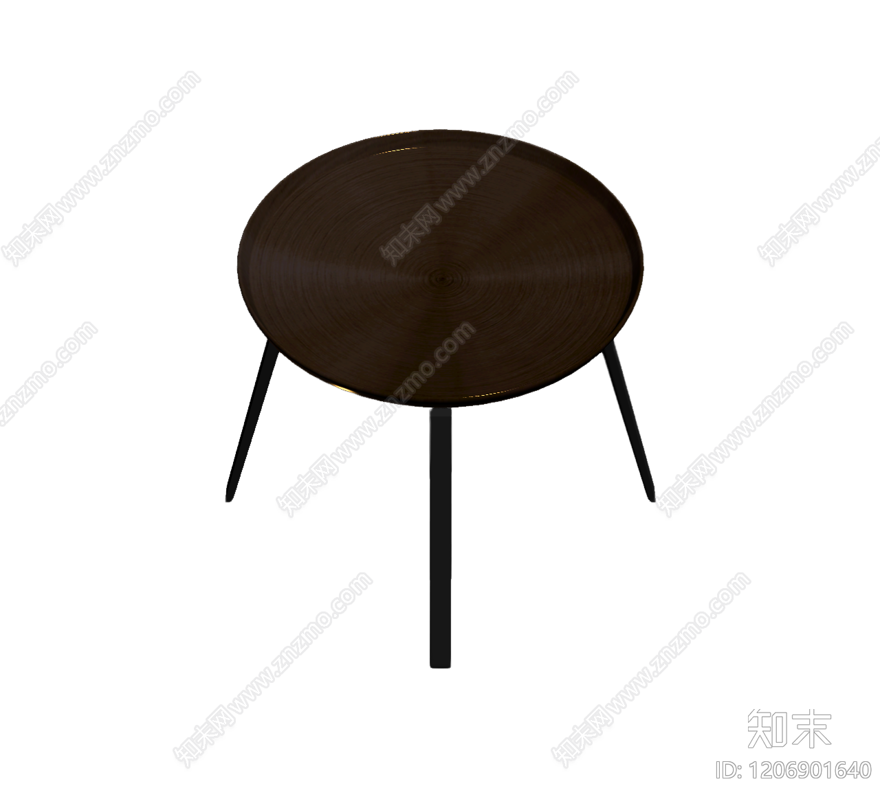 圆形木质茶几3D模型下载【ID:1206901640】