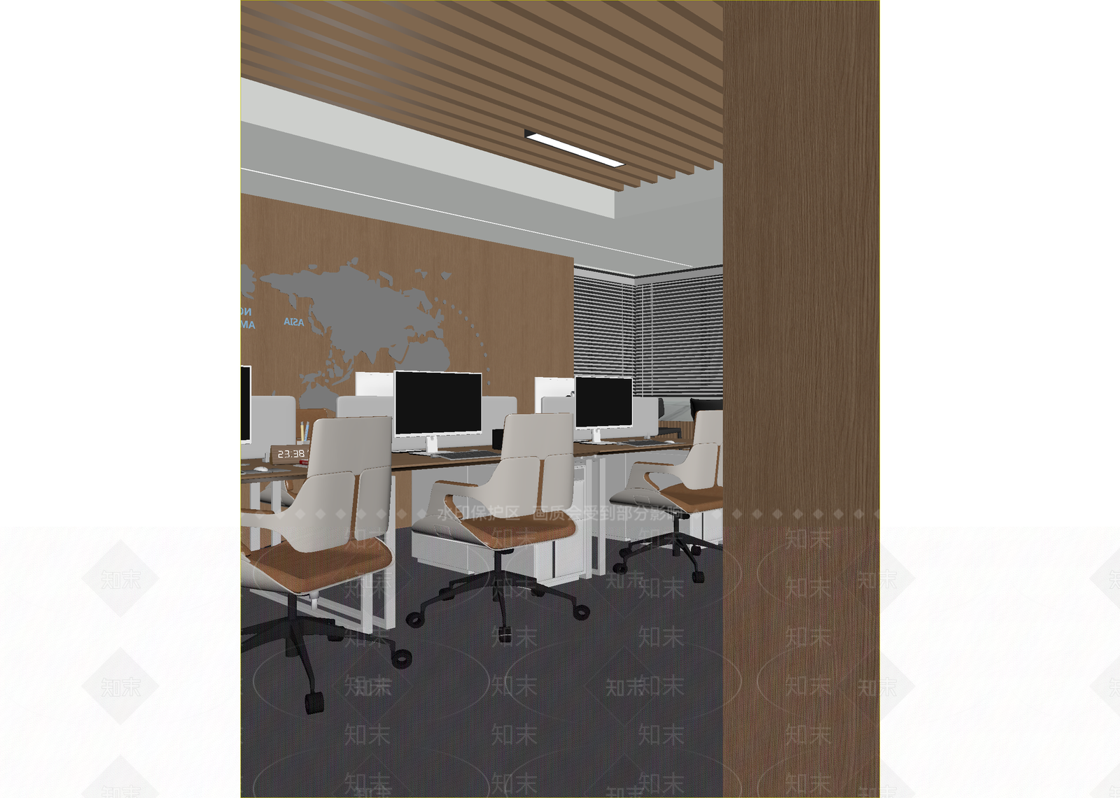 现代办公区3D模型下载【ID:1215193322】