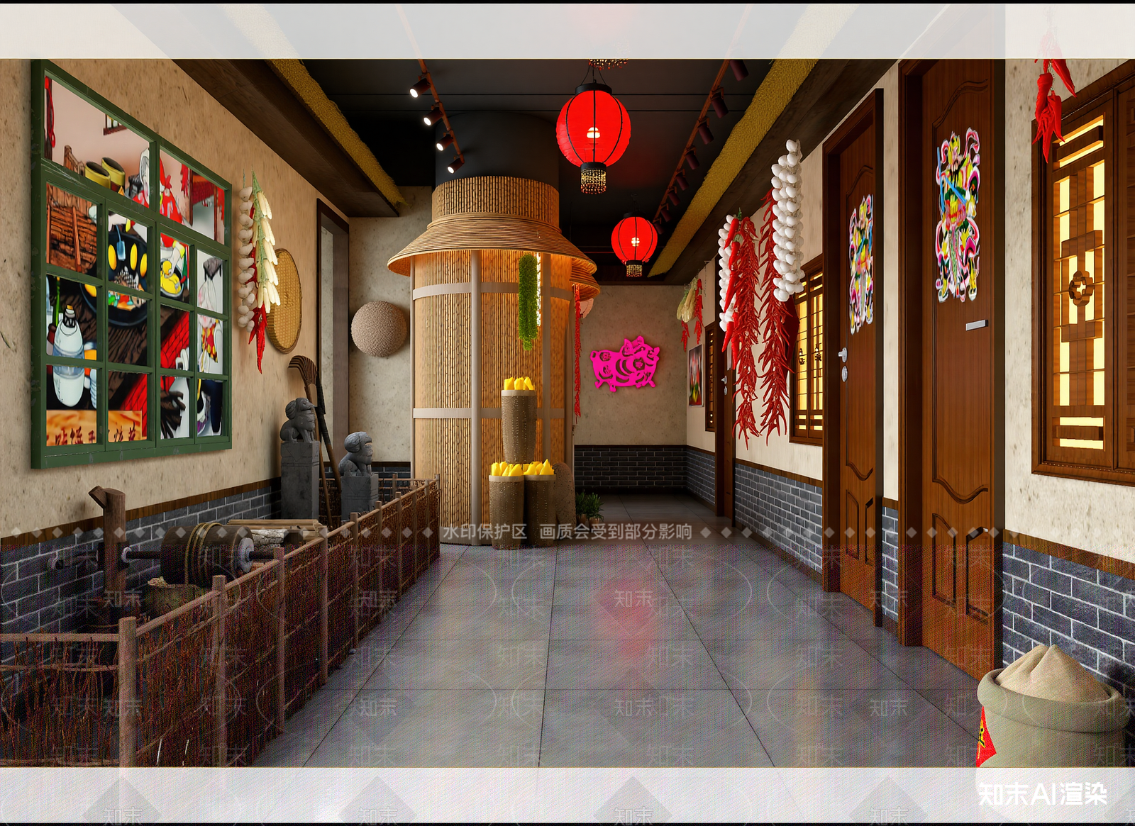 中式火锅店3D模型下载【ID:1214741007】