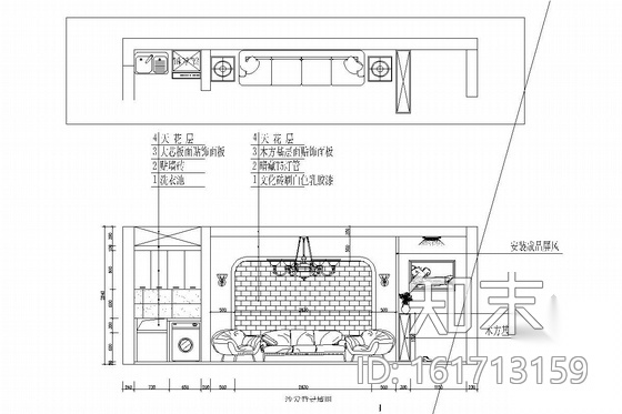 [江西]托斯卡纳花园小区田园风格三居室复式装修图（含效...cad施工图下载【ID:161713159】