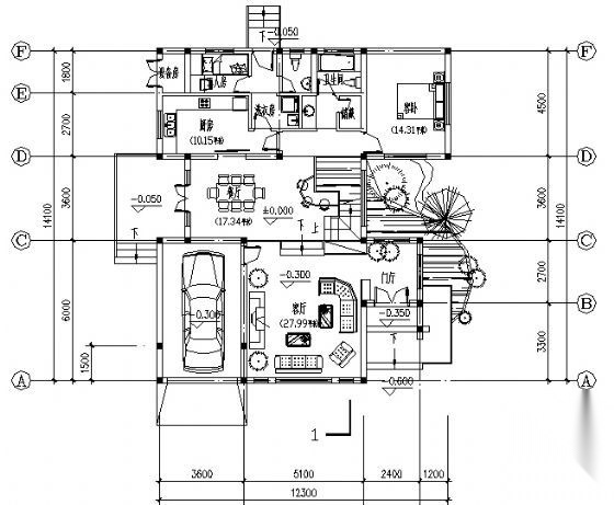 某三层别墅建筑方案图cad施工图下载【ID:149924106】