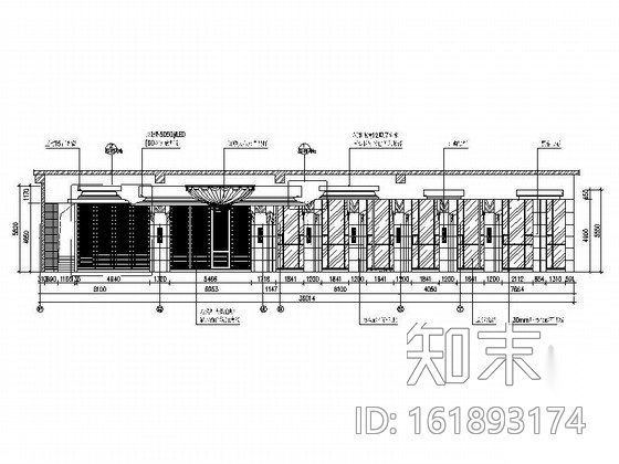 [烟台]商贸城五星级酒店婚宴大厅及豪华包间装修施工图cad施工图下载【ID:161893174】