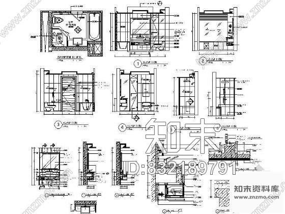 图块/节点五星酒店客房卫生间详图施工图下载【ID:832189791】