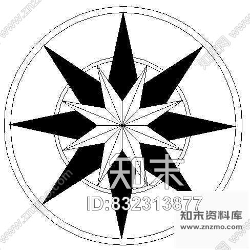图块/节点铺地花纹图块21施工图下载【ID:832313877】