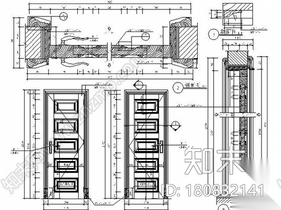 [广州]豪华欧式四室两厅样板房施工图施工图下载【ID:180832141】