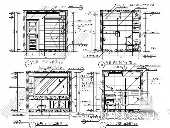 [广州]豪华欧式四室两厅样板房施工图施工图下载【ID:180832141】