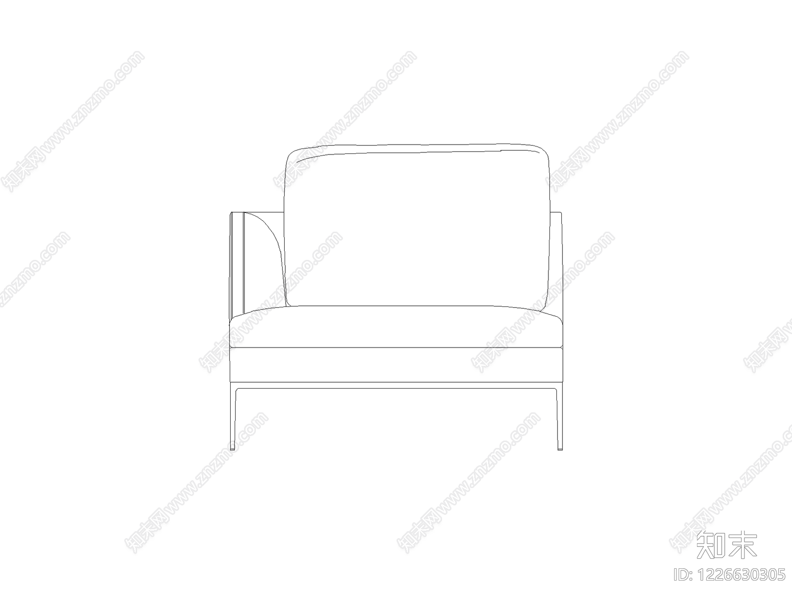 椅子cad施工图下载【ID:1226630305】