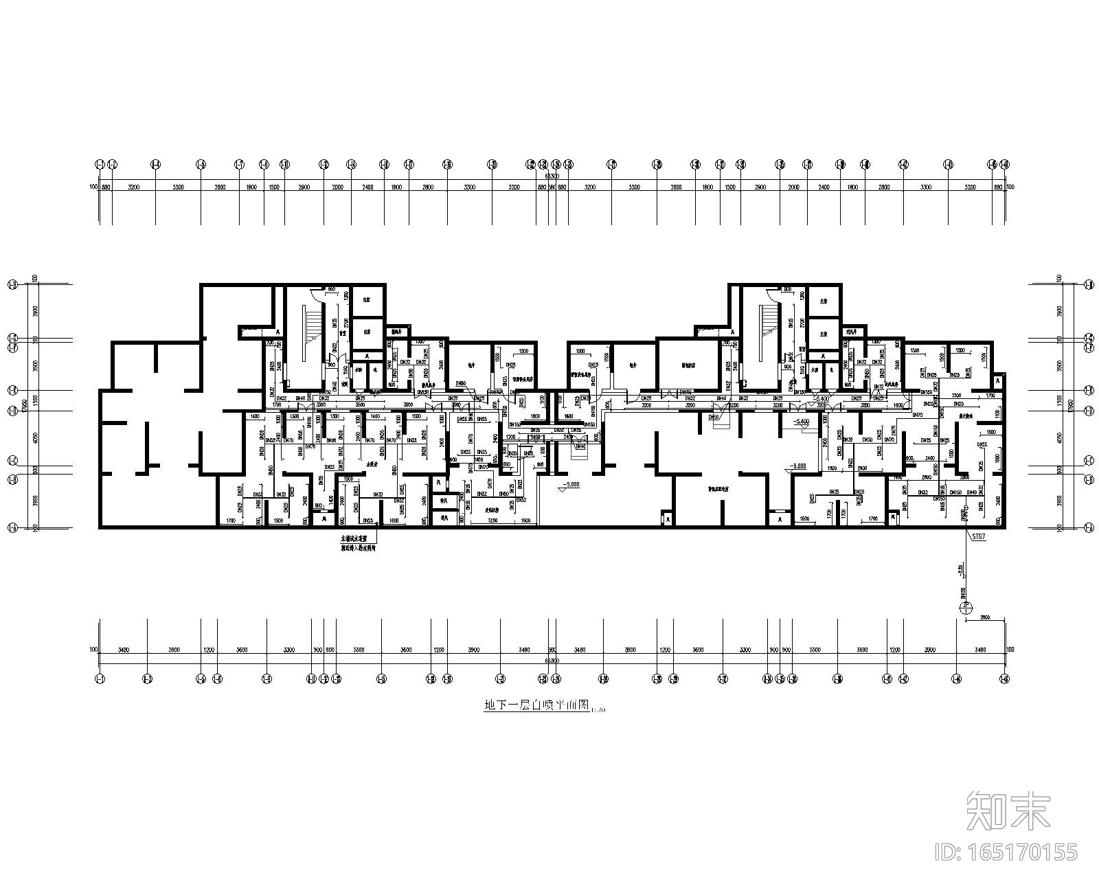 两幢32层住宅楼给排水全套施工图完整CAD版cad施工图下载【ID:165170155】