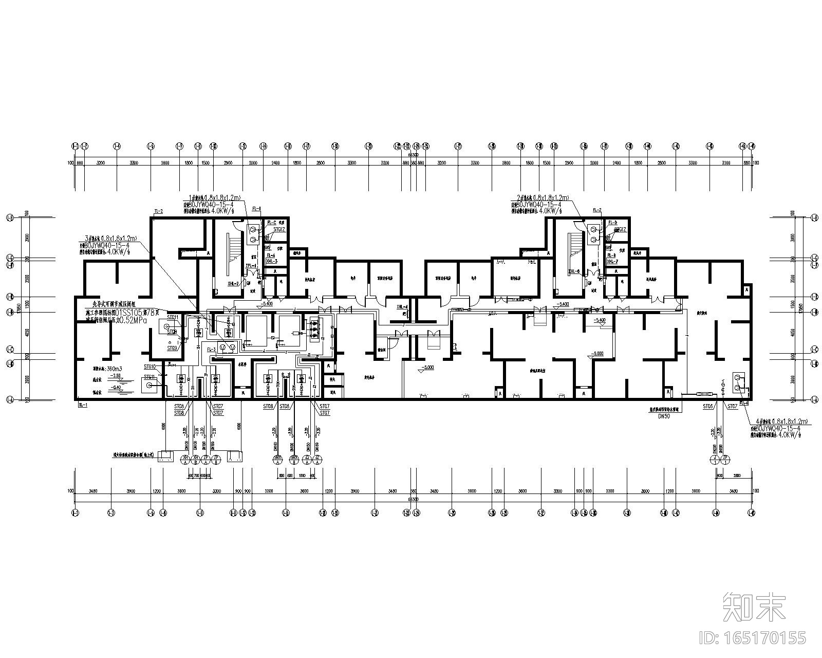 两幢32层住宅楼给排水全套施工图完整CAD版cad施工图下载【ID:165170155】