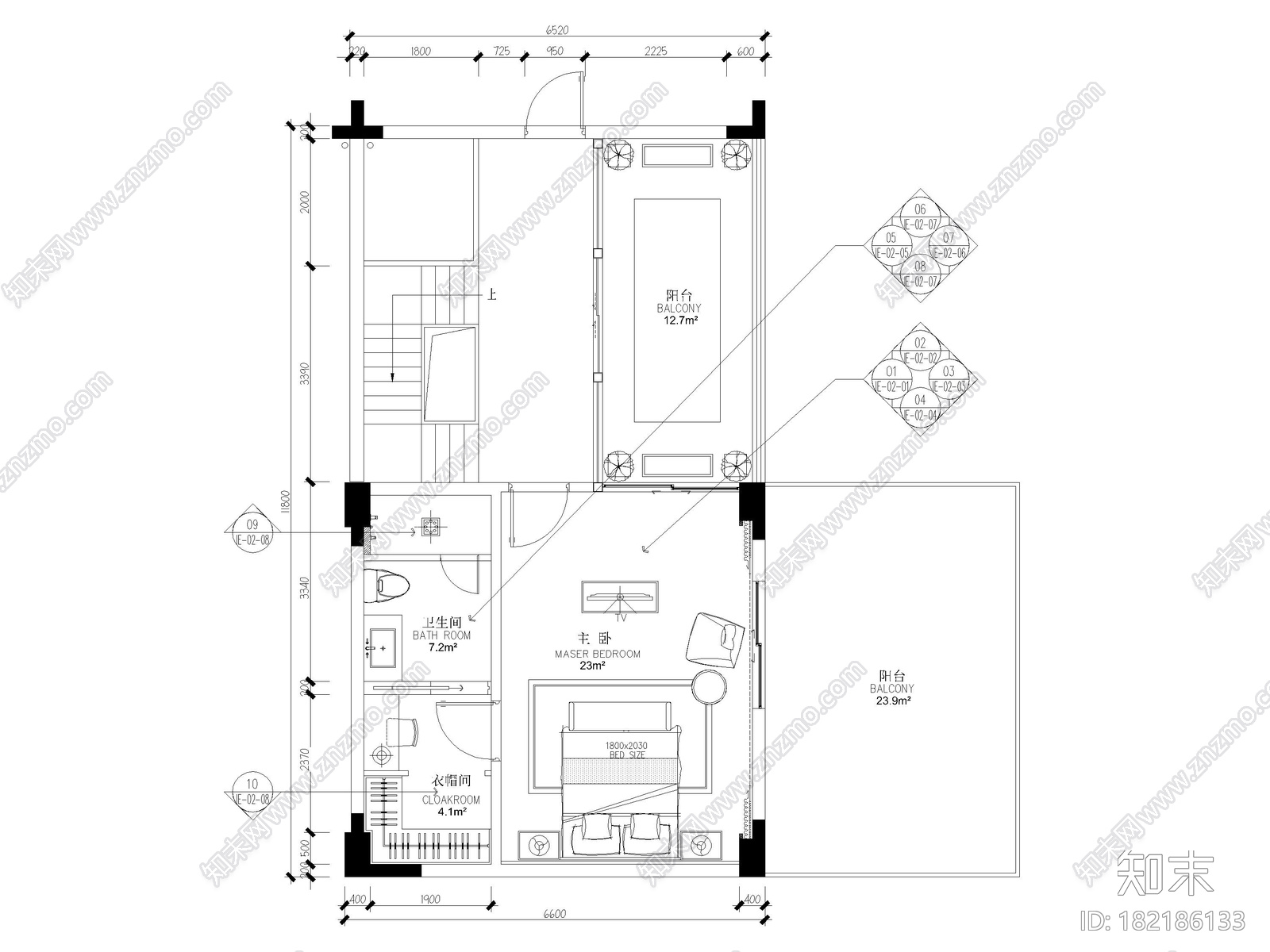 [安徽]棠樾现代三层别墅室内装修设计施工图施工图下载【ID:182186133】