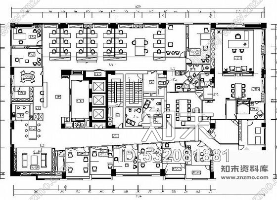 施工图原创中式禅意办公室精装修CAD施工图(含效果图)施工图下载【ID:532081881】