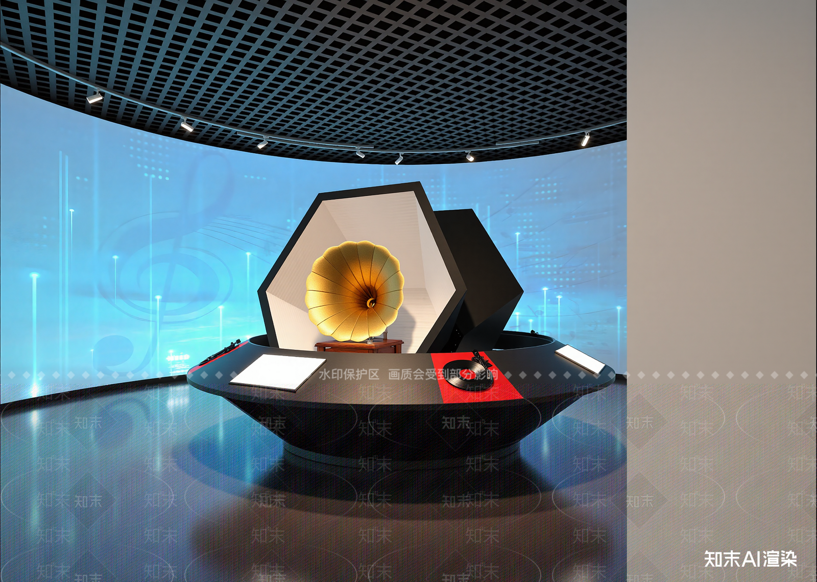 现代科技展厅3D模型下载【ID:1214937195】