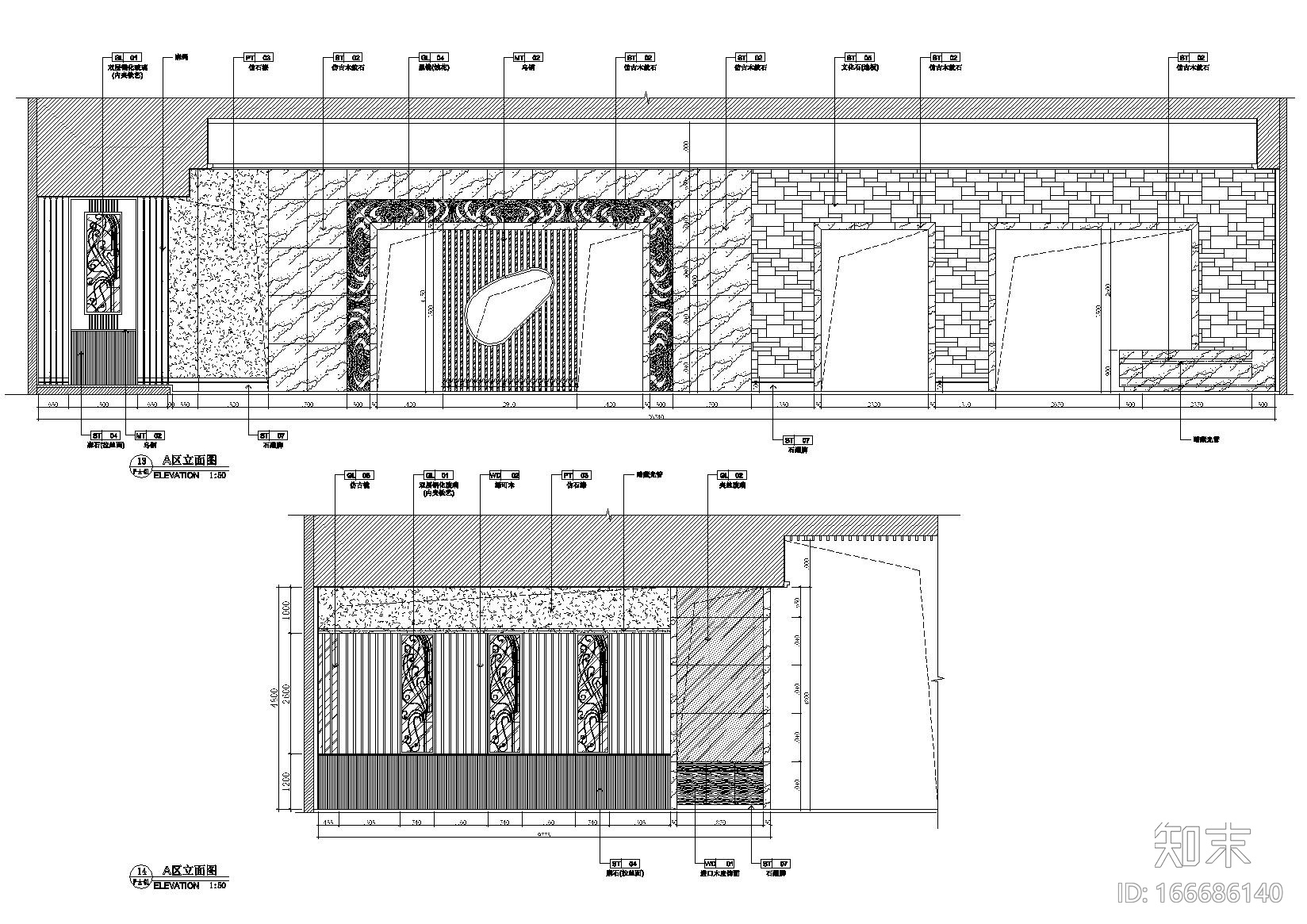 [辽宁]人山人海餐厅沈阳分店施工图+效果图施工图下载【ID:166686140】