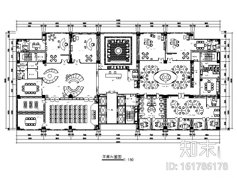 某集团总部办公空间装修施工图施工图下载【ID:161786178】