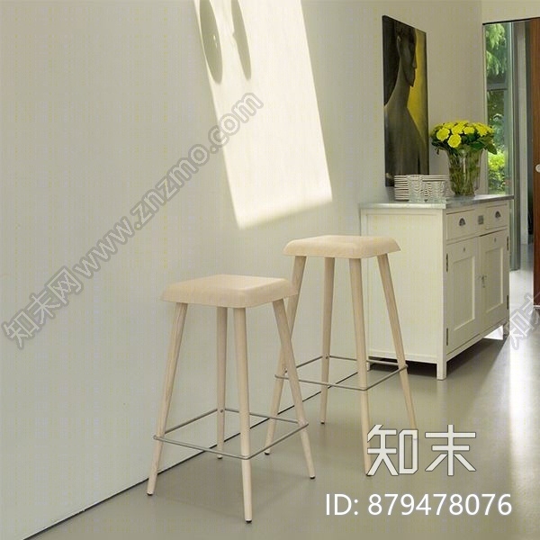 Cappellini现代吧凳3D模型下载【ID:879478076】