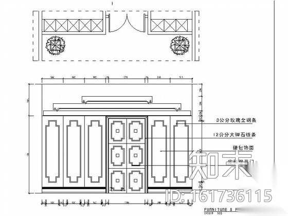 精品豪华欧式风格售楼部室内装修施工图（含效果）cad施工图下载【ID:161736115】