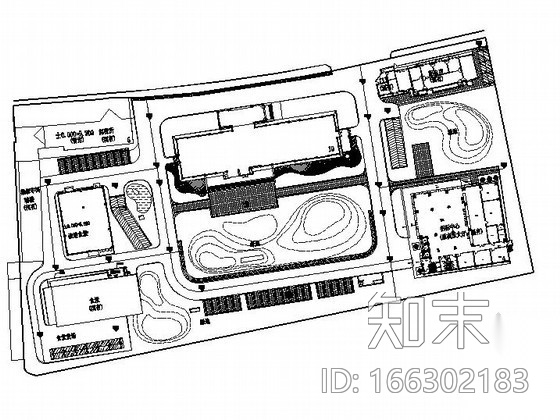 [江苏]某办公环境景观工程总图设计cad施工图下载【ID:166302183】