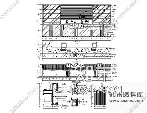 图块/节点接待台详图4cad施工图下载【ID:832279731】