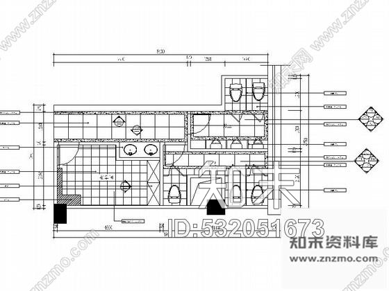 施工图酒店公共厕所室内装修图施工图下载【ID:532051673】