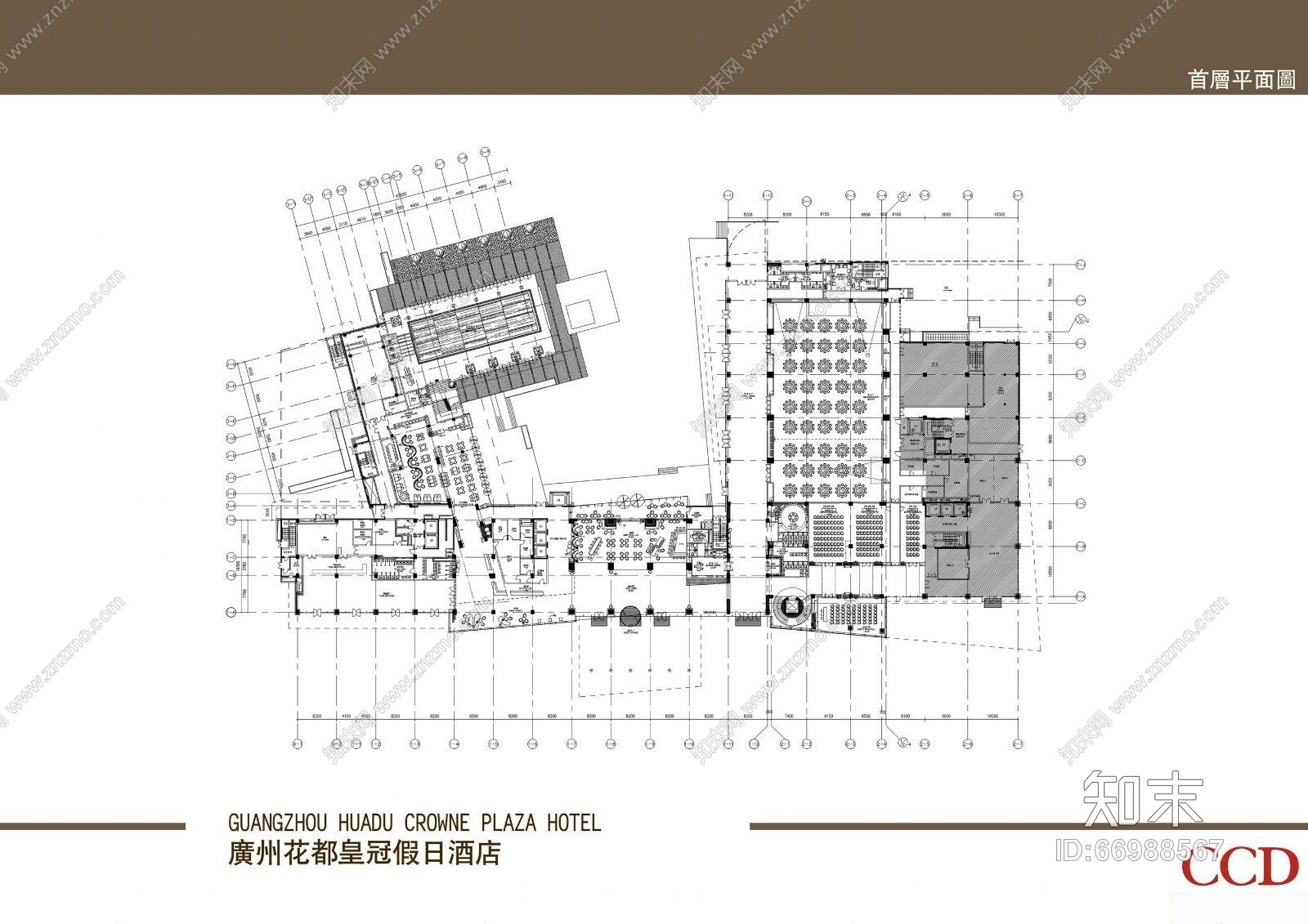 郑中-CCD广州花都皇冠假日酒店(CAD施工图纸)cad施工图下载【ID:66988567】